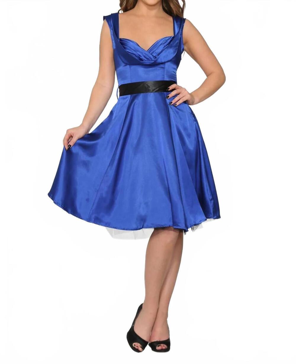 NEW ORCHID BLOOM occasional swing dress in blue